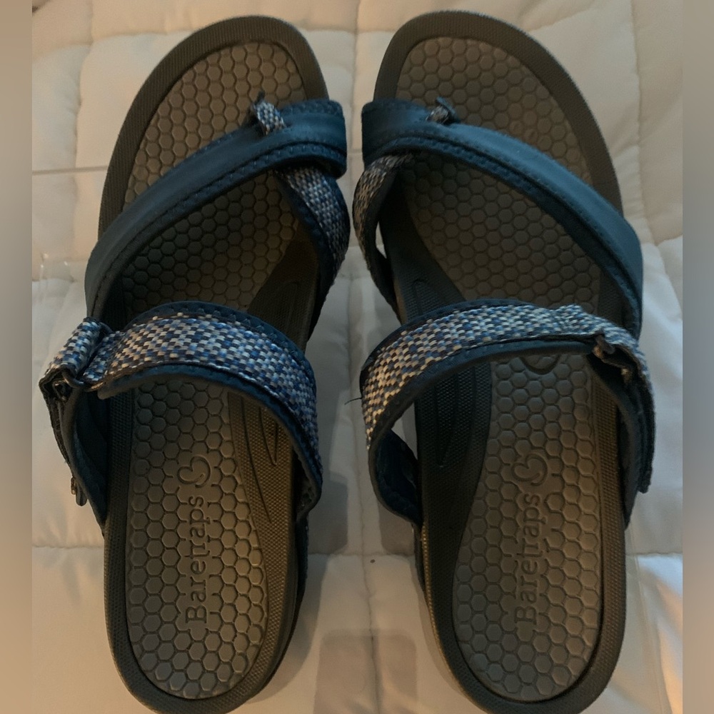 BareTraps Navy and Gray Denni Sandals